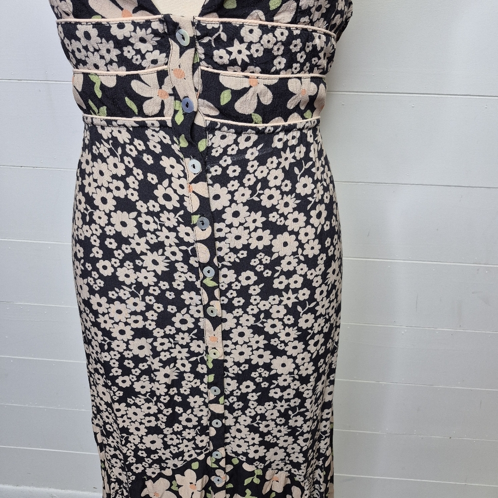 Free People Dewberry Black Floral Maxi Dress Size S - Picture 6 of 16